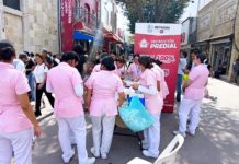 Registran alta afluencia en jornada de vacunación contra el Sarampión