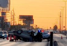 Vuelca unidad sobre carretera Río Bravo-Reynosa dejando un lesionado