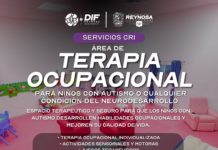 Cuenta DIF-Reynosa con nueva área de Terapia Ocupacional en CRI
