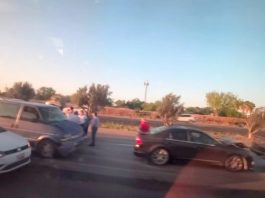 “Carambola” de unidades deja cuantioso daños y caos vial