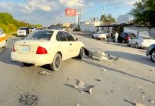 Chocan en la Ribereña y dejan daños materiales