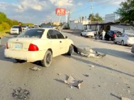 Chocan en la Ribereña y dejan daños materiales