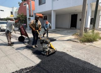 Gobierno de Tampico fortalece programa permanente de bacheo en la ciudad