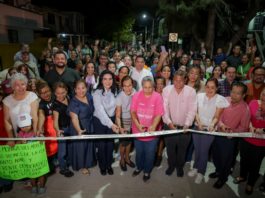 Responde Mónica Villarreal a demanda ciudadana con nueva pavimentación