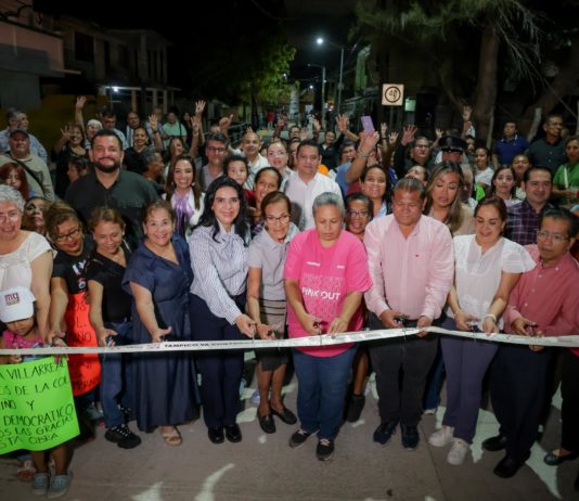 Responde Mónica Villarreal a demanda ciudadana con nueva pavimentación