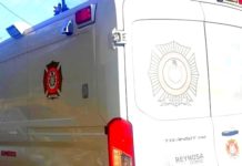 Unidad médica auxilia a motociclista lesionado tras sufrir accidente