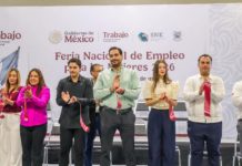 Inauguraron Feria de Empleo, Alcalde Carlos Peña Ortiz y Secretario del Trabajo Luis Gerardo Illoldi Reyes