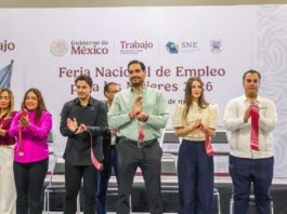 Inauguraron Feria de Empleo, Alcalde Carlos Peña Ortiz y Secretario del Trabajo Luis Gerardo Illoldi Reyes