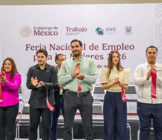 Inauguraron Feria de Empleo, Alcalde Carlos Peña Ortiz y Secretario del Trabajo Luis Gerardo Illoldi Reyes