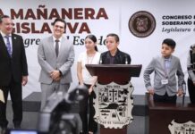 Niñas y niños del Segundo Parlamento Infantil participan en la Mañanera Legislativa