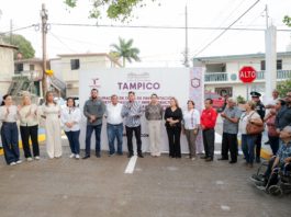 Inaugura Mónica Villarreal décima calle en una semana