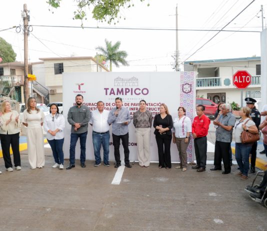 Inaugura Mónica Villarreal décima calle en una semana