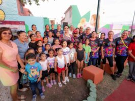 Entrega Mónica Villarreal rehabilitación del Parque “José A. Torres” en la colonia Insurgentes