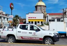 Tránsito de Madero detiene a automovilista infractor en Altamira.