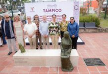 Devela Mónica Villarreal escultura de Sor Juana Inés de la Cruz e inaugura Espacio de *Creadoras Tampiqueñas*