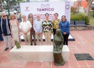 Devela Mónica Villarreal escultura de Sor Juana Inés de la Cruz e inaugura Espacio de *Creadoras Tampiqueñas*