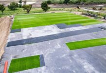 Continúan trabajos de construcción y remodelación de canchas de futbol