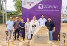 Colocó Carlos Peña Ortiz primera piedra del centro comercial Distrito Zafiro en Reynosa