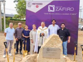 Colocó Carlos Peña Ortiz primera piedra del centro comercial Distrito Zafiro en Reynosa