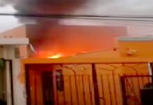 Bomberos acuden a sofocar incendio en vivienda que dejo daños materiales