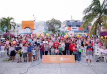 Disfrutan familias tampiqueñas nueva Jornada de Cine en Tu Colonia encabezada por Mónica Villarreal