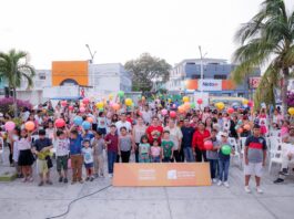 Disfrutan familias tampiqueñas nueva Jornada de Cine en Tu Colonia encabezada por Mónica Villarreal