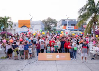 Disfrutan familias tampiqueñas nueva Jornada de Cine en Tu Colonia encabezada por Mónica Villarreal
