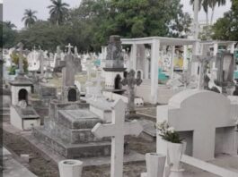 Refuerzan labores de limpieza en cementerios municipales de Tampico previo al 10 de mayo