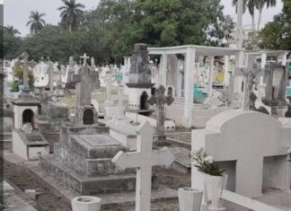 Refuerzan labores de limpieza en cementerios municipales de Tampico previo al 10 de mayo