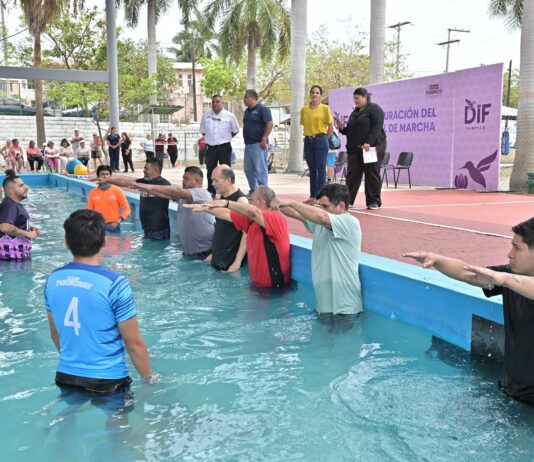 Inaugura DIF Tampico carril para rehabilitación física en la Alberca de Puertas Coloradas