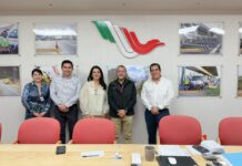Mónica Villarreal gestiona restauración del Puente Tampico con el director general de CAPUFE