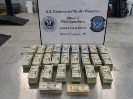 Decomisa CBP en puente internacional más de 272 mil dólares (4.7 mdp)