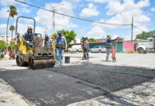 Impusaln programa de bacheo en calles de Río Bravo