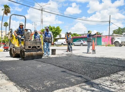 Impusaln programa de bacheo en calles de Río Bravo