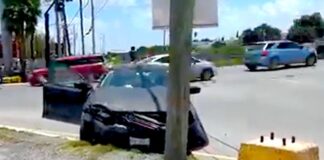 Accidente deja un lesionado y daños materiales