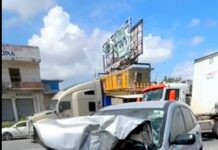 Accidente en carretera Reynosa-Río Bravo deja daños materiales