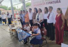 Invierte gobierno del estado más de un millón de pesos en mesabancos y pinturas para escuelas de Tampico