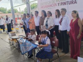 Invierte gobierno del estado más de un millón de pesos en mesabancos y pinturas para escuelas de Tampico