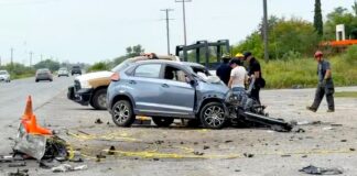 Muere persona en trágico accidente en carretera San Fernando-Reynosa
