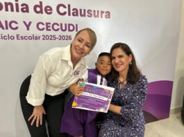 Luz Adriana Villarreal Anaya Presidió Ceremonia de Graduación de los Centros CAIC del Sistema DIF Tampico