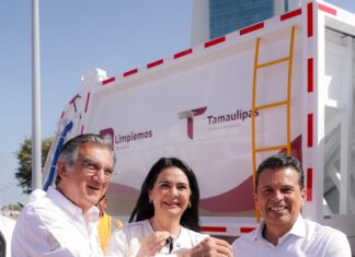 Mónica Villareal fortalece la flotilla de Tampico con apoyo del gobernador, el municipio suma ya 22 camiones recolectores propios