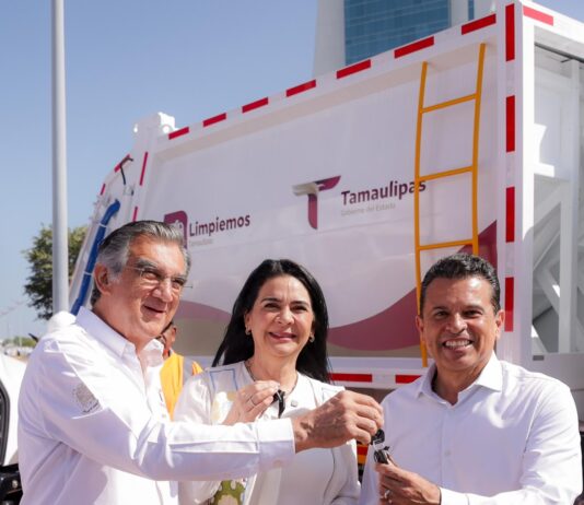 Mónica Villareal fortalece la flotilla de Tampico con apoyo del gobernador, el municipio suma ya 22 camiones recolectores propios