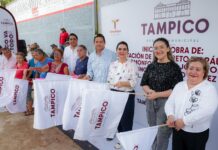 Arranca Mónica Villarreal pavimentación de dos vialidades en la zona norte de Tampico