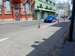 Refuerzan señalización vial en el Centro de Tampico para recibir a turistas en vacaciones