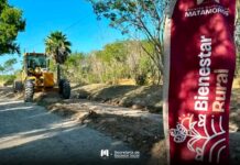Rehabilitan acceso principal del Ejido El Ebanito y anuncian trabajos en calles de la comunidad rural
