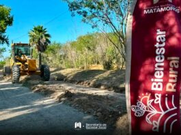 Rehabilitan acceso principal del Ejido El Ebanito y anuncian trabajos en calles de la comunidad rural