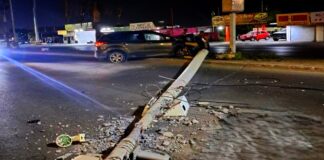 Aparatoso accidente deja daños en carretera San Fernando-Reynosa