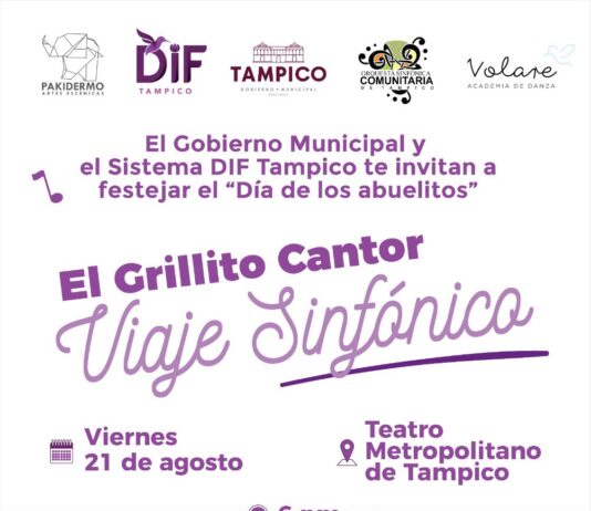 Anuncia DIF Tampico Cuarto Concierto Sinfónico de CRI-CRI para Celebrar a los Abuelitos