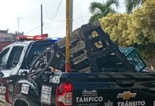 Retiran cajones y objetos de la vía pública que son utilizados por los llamados “viene, viene” para apartar estacionamientos