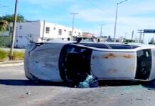 Accidente vial deja lesionados y daños en boulevard Oriente